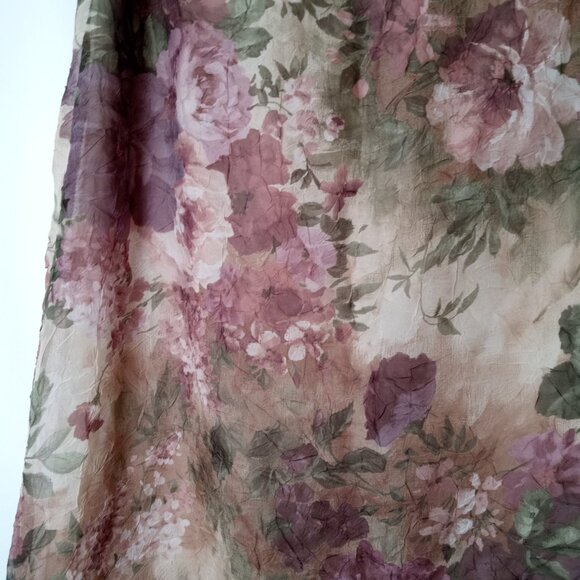 Vintage Anne Charles Maxi Slip Skirt Boho Romantics Size L Made in USA 1980 - Picture 5 of 8